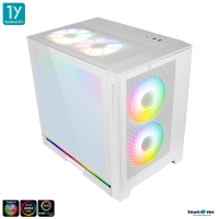 ราคา เคสคอมพิวเตอร์ Tsunami Mirage 1000 Tempered Glass M ATX Gaming Case with 1264 12cm ARGB Cooling Fan X4 (17160446717)