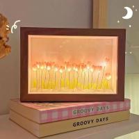 ราคา Option World โคมไฟกลางคืน กรอบรูปดอกทิวลิป DIY โคมไฟ Led กรอบรูป ชุดวัสดุแฮนด์เมด คุณสามารถใส่รูปภาพ ของขวัญ ของตกแต่งบ้าน (20304510695)