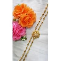 ราคา สังวาลย์ชุดไทย สังวาลย์ลูกปัดพลาสติกชุปเงิน ชุปทองพร้อมเข็มกลัด ใช้ได้ทั้งเด็กและผู้ใหญ่ เข็มกลัดสุ่มลาย (21030096761)