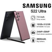 ราคา โทรศัพท์มือถือ SUMSAMG S22 Ultra 5G โปรโมชั่นใหม่ smartphone หน้าจอขนาดใหญ่7 5นิ้ว ออนไลน์ศึกษา ถ่ายภาพ ปลดล็อคด้วยใบหน้า บลูทูธ ระบบนำทาง GPS แบตเตอรี่6800mAh ใส่ได้2ซิม โทรศัพท์เล่นเกม Mobile phone 
