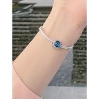 ราคา Pandora ของแท้ ชุดสร้อยข้อมือ Pandora แฟชั่นสร้อยข้อมือหัวใจมหาสมุทรที่ทำให้มึนเมา Charm Sterling Silver Girls Crystal (20404226811)