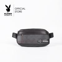 ราคา Playboy กระเป๋าคาดอกคาดเอวผู้ชาย ลิขสิทธิ์แท้รุ่น ST B234PBM251 BK ดีไซส์คาดเอว PVC แต่งอะไหล่ลายเส้น สีดำ (21065372076)