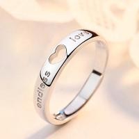 ราคา ปรับขนาดได้ แหวนหมั้น แหวนคู่ Love รูปหัวใจ ประดับเพชร เครื่องประดับ สไตล์เกาหลี สำหรับผู้ชาย ผู้หญิง R77 (21204523107)