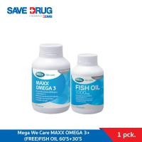 ราคา Mega We Care MAXX OMEGA 3 FREE FISH OIL 60S 30S เมก้า แมกซ์ โอเมก้า 60 แคปซูล EPA DHA แถม น้ำมันปลา 1000mg 30 เม็ด (6919644330)