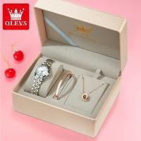 ราคา นาฬิกา Olevs ประกัน 1 ปี นาฬิกาข้อมือผู้หญิง สูท กันน้ำ ของแท้ ส่องสว่าง สายสแตนเลส นาฬิกา ผู้หญิง (16271521993)