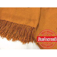 ราคา ผ้าคลุมไหล่ กันหนาว ผ้าคลุมไหล่พระ สีกรัก สีพระราชทาน ผ้าฝ้าย ลายลูกแก้ว ขนาด80X190ซม กันหนาวพระ นุ่งห่มพระ (704500712)