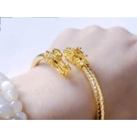 ราคา กำไลทอง ลายมังกรคู่ ปรับระดับได้ สินค้าขายดีพร้อมส่ง ชุบทอง (21148539489)