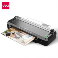 ราคา Deli เครื่องเคลือบบัตร เครื่องเคลือบเอกสาร2in1 ฟรีที่ตัดกระดาษและที่ตัดมุม ใช้งานง่าย มีดคม ร้อนเร็วใน4นาที ดูดกระดาษอัตโนมัติ Laminater (21142377395)