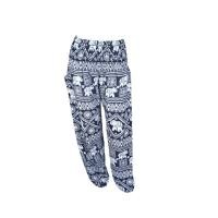 ราคา กางเกงขายาวผู้หญิงลายช้าง ทรงจินนี่ เอวสม็อคขาจั้มฟรีไซส์ผ้าเรยอน ใส่สบายได้ทั้งชาย หญิง Harem Pants Elephant pants Yoga (21012121992)