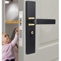 ราคา Monqiqi ลูกบิดก้านโยกห้องนอน มือจับล็อคประตูอลูมิเนียม ลูกบิดประตูก้านโยก สีดำ เสียงเงียบ พร้อมล็อคในตัว กุญแจ 3ดอก แบบเหลี่ยมยาว ติดตั้งประตูไม้ รุ่นใหม่ ติดตั้งง่าย ที่ล็อคประตูห้อง ก้านโยกประตู ลูก