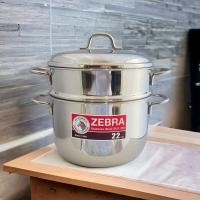 ราคา Zebra ชุดหม้อนึ่งสแตนเลสอเนกประสงค์ขนาด 22 cm ตราหัวม้าลาย Stainless Steel SUS 304 (20768324485)