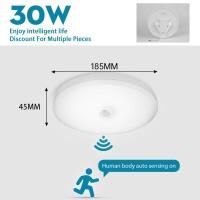 ราคา ไฟเซนเซอร์ LED โคมไฟเพดาน เซ็นเซอร์ตรวจจับการเคลื่อนไหวของไฟกลางคืน Motion Sensor Ceiling Light (20972047689)