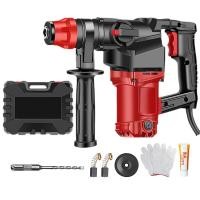 ราคา Happy Shop สว่านโรตารี่ สว่านเจาะปูน สว่านกระแทกปูน สว่านแย็กปูน คอนกรีต พลังงานสูง 2200W สว่านโรตารี่3ระบบ (20706171710)