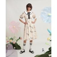 ราคา Wila Zuri Dress เดรสวินเทจ ไฮสคูล คอบัว แขนตุ๊กตา (18662053658)