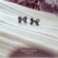ราคา First Light Morning Ribby Earrings ต่างหู Swarovski Elememts ต่างหูแป้น (20922733225)