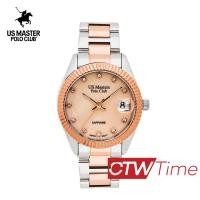 ราคา US Master Polo Club นาฬิกาข้อมือผู้หญิง สายสแตนเลส กระจก Sapphire กันรอยขีดข่วน รุ่น USM 230703 (21025479740)