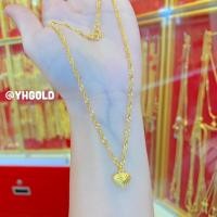 ราคา สร้อยคอทอง2สลึง YHGOLD ลายบิดนูน ดิสโก้ ระย้า ทองคำแท้96 5 ขายได้จำนำได้ (20826745417)