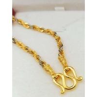 ราคา jewery33 k135 สร้อยคอห้อยพระ 2 กษัตริย์ ยาว18 นิ้ว ลายเกลียวเพชร งานทองเลเซอร์ (18183622687)