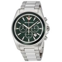 ราคา Emporio Armani Classic Sigma Chronograph Dark Green Dial Mens Watch AR6090 43mm (21037260270)