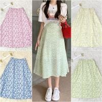 ราคา KaeKai พร้อมส่ง กระโปรง ลายดอกไม้ เอวสูง ยาวคลุมเข่า เอวยางยืด สม็อคหลัง ผ้าชีฟอง สไตล์เกาหลี (21179985780)