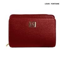 ราคา Louis fontaine กระเป๋าสตางค์พับสั้นซิปรอบ แยกช่องนามบัตร รุ่น Lucky สีแดง (20444145516)