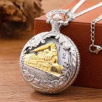 ราคา นาฬิกาพกดีไซน์รถไฟไอน้ำโบราณพร้อมสร้อยคอโซ่นาฬิกาควอตซ์วินเทจ (21170353129)
