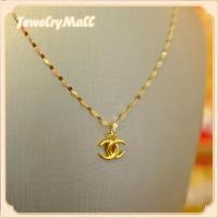 ราคา ทองเคแท้24kแท้สร้อยคอจี้ลายจันกระพริบจี้ซีซี CC น้ำหนัก 0 9 1 กรัม ทองคำ 99 99 ยาว 24 ซม ทองแท้ๆทั้งเส้น ขายได้ (20793157988)