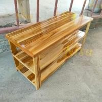 ราคา Nisa ชั้นวางของไม้สัก ชั้นวางทีวีไม้สัก 100 40 สูง 50 ซม ชั้นวางของไม้สัก สีเคลือบเงาใส (19722325241)