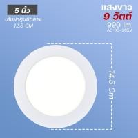 ราคา โคมไฟดาวน์ไลท์ โคมเพดาน ดาวไลท์LED ดาวน์ไลท์ฝังฝ้า 6W 9W 12W 18W 24W ทรงกลม ไฟฝังฝ้า โลมา (21008138376)