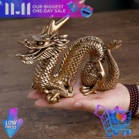 ราคา Lowest price Refreshing มังกรสีทองนำโชคดี1ชิ้นรูปปั้นมังกรทองสิบสองรูปปั้นสัตว์รูปปั้นตกแต่งเดสก์ท็อป (20427585847)