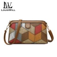 ราคา LouisWill กระเป๋าสะพายข้างผู้หญิงสไตล์โบฮีเมียนกระเป๋ากระเป๋าสะพายบ่าลวดลายสร้างสรรค์บรรจุได้เยอะตัดกับพาดไหล่ปรับได้พิมพ์ลายย้อนยุคมีซิปกระเป๋าด้านใน (21197784026)