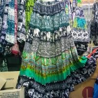 ราคา กระโปรงยาว กระโปรงผ้าต่อ กระโปรงมัดย้อม สไตล์โบว์ฮีเมึ่ยน (20884094043)