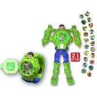 ราคา จัดส่งในกรุงเทพฯ นาฬิกาเด็ก การออกแบบการ์ตูน หุ่นแปลงร่าง Ben10 นาฬิกาเบนเทนแปลงร่างได้ ฉายภาพได้ เล่นได้ ใส่ข้อมือได้ (20483318713)