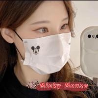 ราคา แมสผู้ใหญ่สีขาว ลายการ์ตูนมิกกี้เมาส์ มินนี่เมาส์ แมสนักเรียบพื้นขาวลายการ์ตูน (19987753503)
