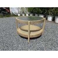 ราคา หม่อนสม เฟอร์นิเจอร์ โต๊ะกลางกลม กระจก หวาย โต๊ะกลางไม้สัก โต๊ะหวาย โต๊ะรับแขก โต๊ะกลางรับแขก โต๊ะวางของ รุ่น CT005 W 60 x D 60 x H 40 cm ส่งฟรี (20734786851)