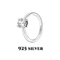ราคา ส่งจากกรุงเทพ Pandora แหวน เงิน925 แหวนเพชร แหวนแฟชั่น แหวนคู่ Sparkling Round Ring เครื่องประดับแฟชั่น ของแท้ 100 (17138526303)