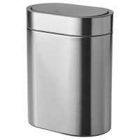 ราคา ถังขยะ IKEA แบบกดฝา ถังขยะสแตนเลส ความจุ 4 ลิตร (21055637279)