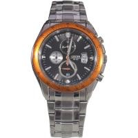 ราคา นาฬิกาข้อมือผู้ชาย CITIZEN Quartz Chronograph Tachymeter รุ่น AN4035 56E หน้าปัดสีดำ ขอบสีส้ม ขนาดตัวเรือน 40 มม ตัวเรือน สาย Stainless Steel สีเงิน (20112929686)