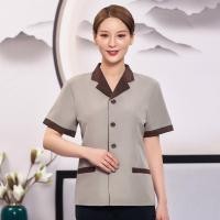 ราคา คุณภาพสูง เสื้อยูนิฟอร์ม ปกป้าน แขนสั้น ชุดแม่บ้าน ชุดพนักงานเสริฟ ชุดพนักงานทำความสะอาด (17202745658)