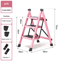 ราคา LEBI บันไดเล็กๆแบบพับได้สำหรับใช้ในบ้านบันไดอเนกประสงค์กันลื่นปลอดภัยบันไดภายในบ้านพับได้บันไดซิกแซกสองหรือสามขั้นบันได (20928983114)