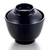 ราคา Sumo ถ้วยซุปมิโซะญี่ปุ่นมีฝาปิดมีลอนสีดำด้าน ขนาด 4 นิ้ว (20936559023)