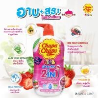 ราคา สินค้าขายดี Chupa Chups จูปาจุ๊ปส์คิดส์ HEAD TO TOE ครีมอาบน้ำ สระผม กลิ่น STRAWBERRY MILKY ขนาด 600ml (553090957)