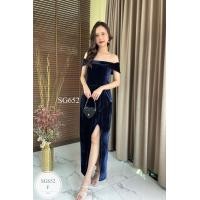 ราคา SG652 ชุดราตรีผ้ากำมะหยี่เนื้อหนานุ่ม ชุดออกงาน ผ้ายืดหยุ่นดีมากก ซิปหลัง ใส่ได้หลายแบบ อก34 38 เอว26 32 สพ38 44 ยาวจากอก53 มี4สี ชมพู แดงไวน์ กรม น้ำตาล (20947058034)