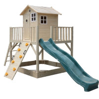 ราคา Wooden kid play house 4in1 บ้านเด็กเล่น สไลเดอร์ บ้านจำลอง บ้านเด็ก กลางแจ้ง บ้าน (20472160502)