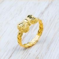ราคา YHLG แหวนทองลายโบว์ น้ำหนักครึ่งสลึง (20236696970)