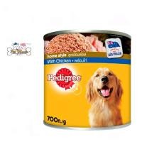 ราคา Pedigree อาหารสุนัข ชนิดเปียก แบบกระป๋อง เนื้อไก่ 700กรัม (15991684072)
