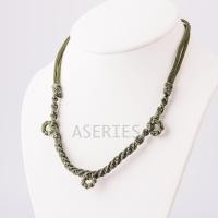 ราคา สร้อยคอเชือกเทียนถัก 3 ห่วง ปรับสายได้ มี2สี (13540143218)