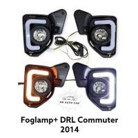 ราคา ไฟตัดหมอก ไฟเดไลท์ รถตู้ commuter ปี2014 มีไฟเลี้ยว Foglamp DRL Toyota Commuter 2014 2018 (20211184182)