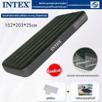 ราคา ที่นอนเป่าลม เตียงลม สีเขียว Flocked Air Beds เตียงลมกลางแจ้ง เบาะนอน ที่นอน มีหลายขนาดให้เลือก INTEX แท้ (18938028787)