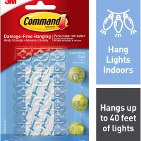 ราคา 3M Command Decorating Clips Damage Free Hanging cable hook clear plastic hooks small plastic hook (9710035919)